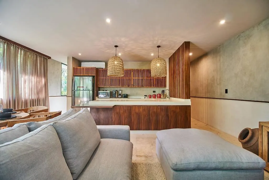 Nuuch Classy Ph W/ Private Pool/Rooftop, Aldea Zama Tulum Lägenhet